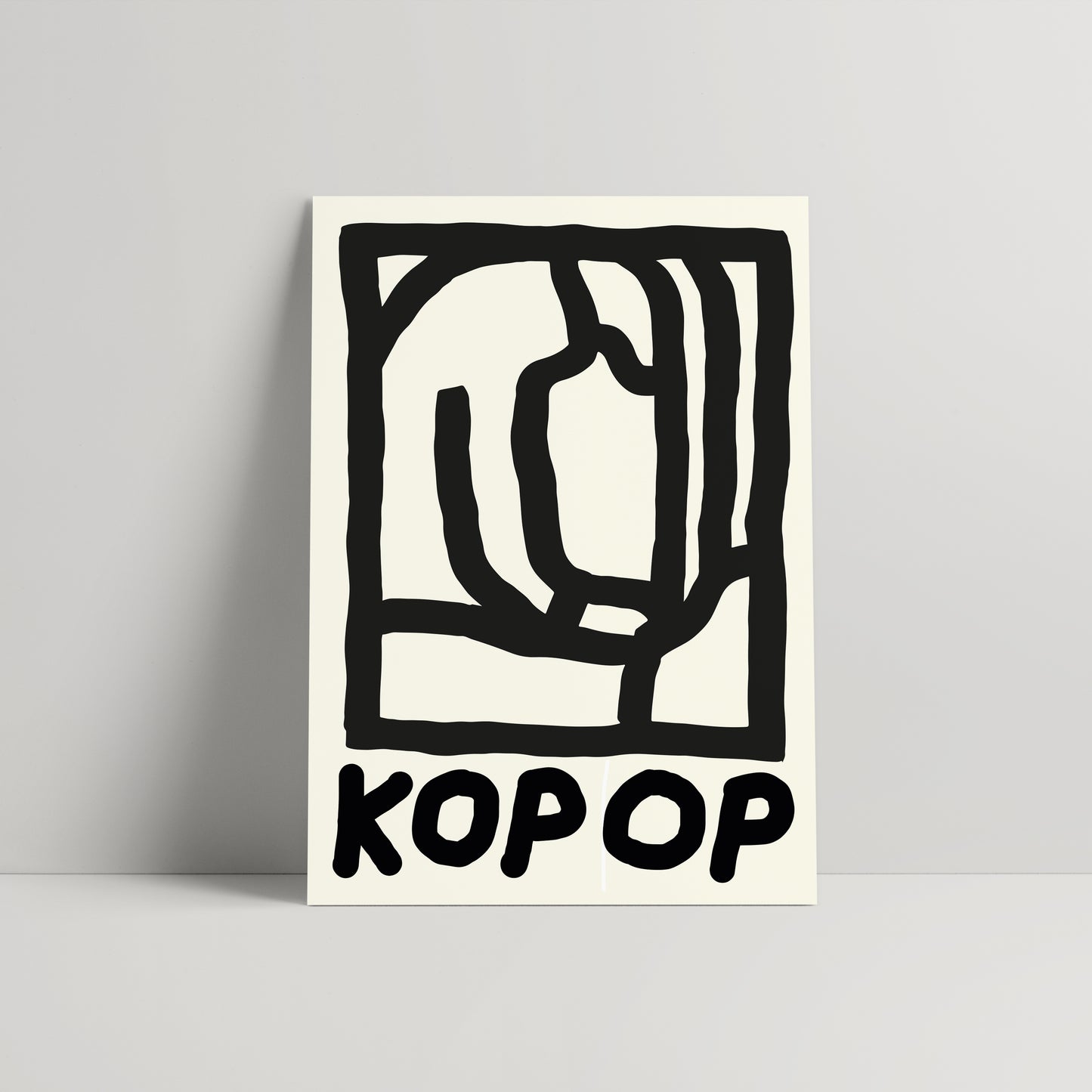 Kop op - 50 x 70 cm - hand painted