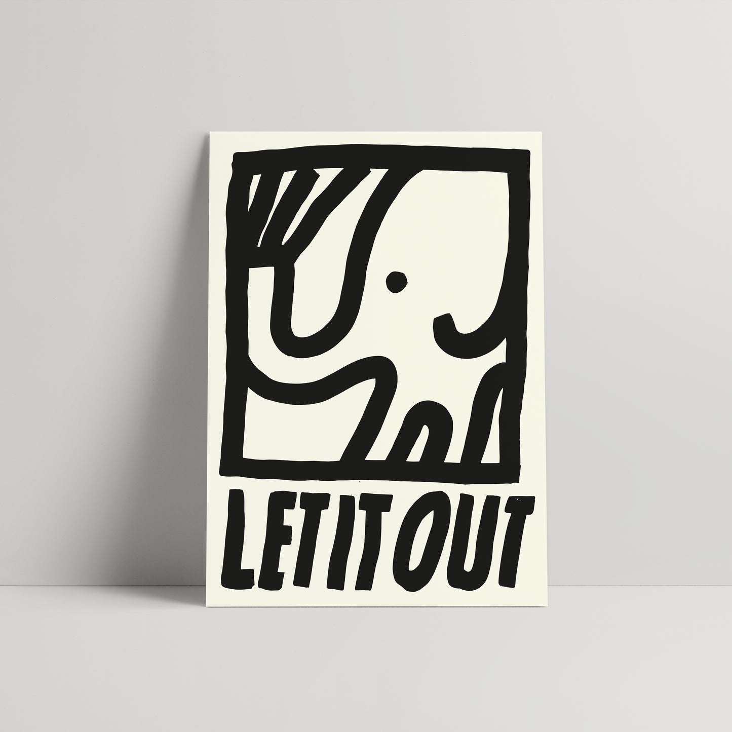 Let it out - 50 x 70 cm - hand painted