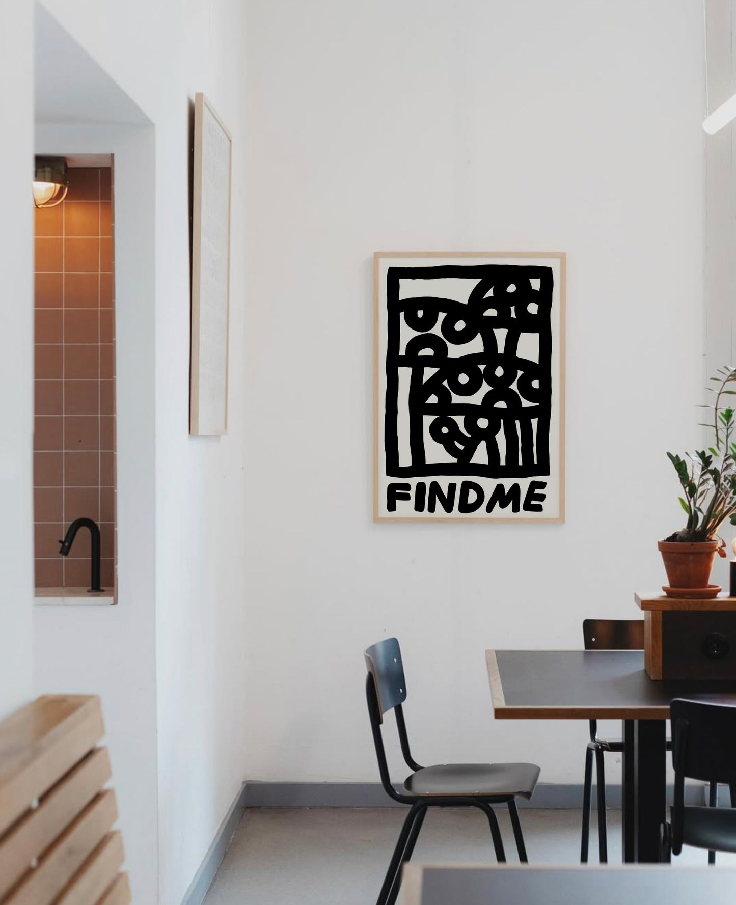 Find me - 50 x 70 cm - hand painted