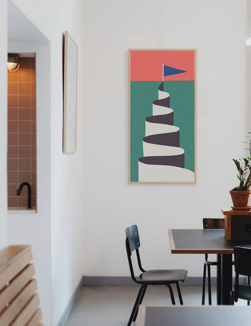 Mountain vs wall - 45 x 100 cm