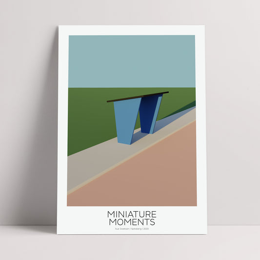 Miniature Moment - At The Bus Stop 50 x 70 cm
