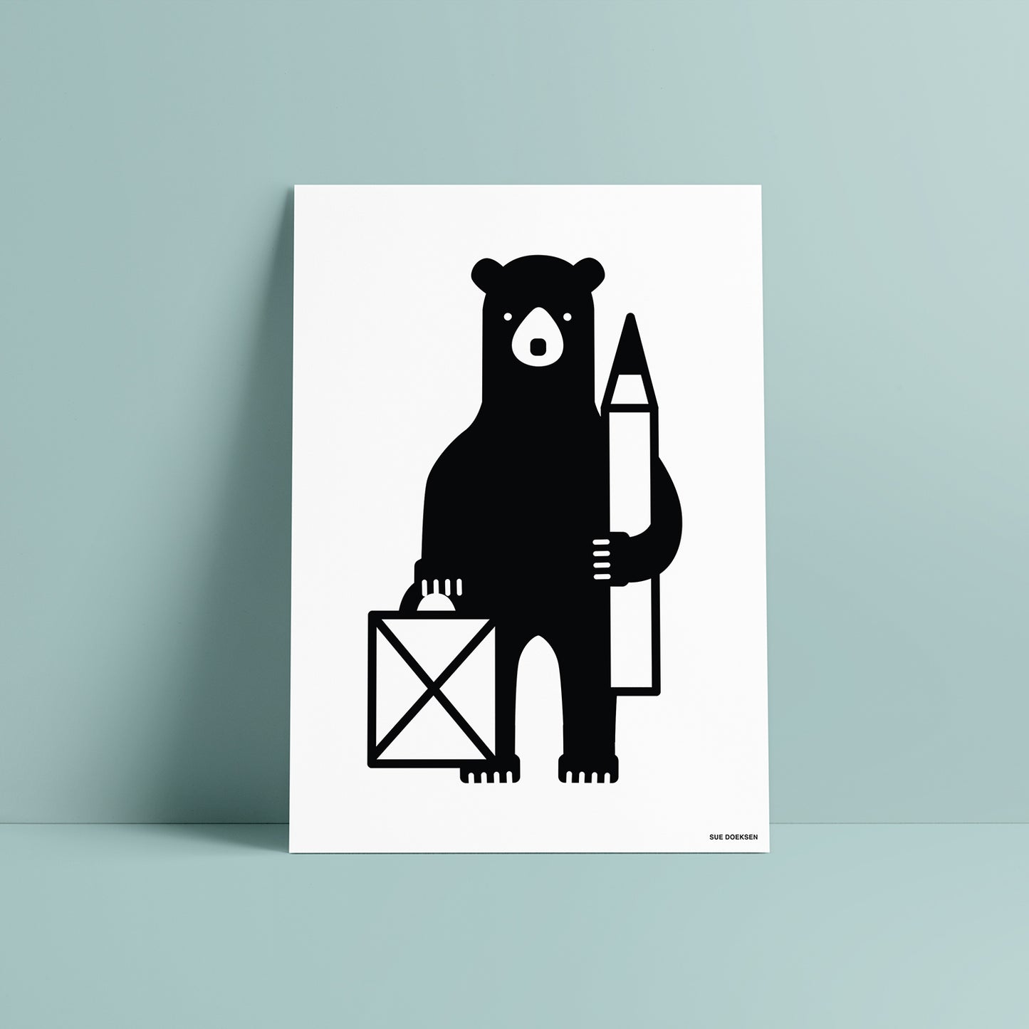 Pencil Bear - 50 x 70 cm